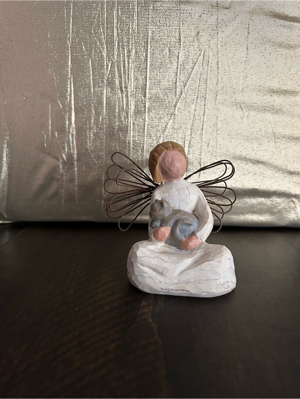 Willow Tree White Angel Figurine with Bronze Wire Wings